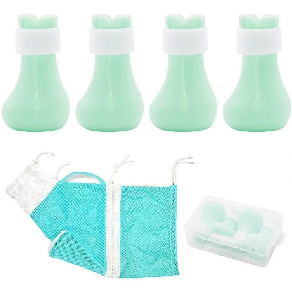 🎉HP🎉 Cat Grooming Mesh Bag and 4 Pcs Anti-Scratch Cat Shoes Silicone Boots